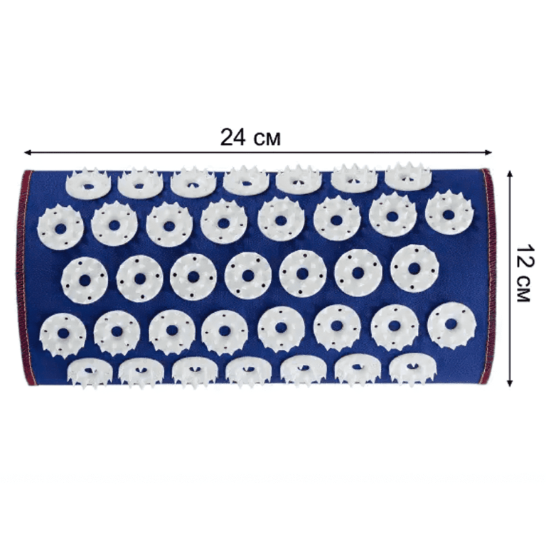 Массажный коврик игольчатый аппликатор Кузнецова 52x40 см + валик 24х12 см 2