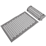 Массажный коврик игольчатый аппликатор серый Кузнецова 55×40 см + валик 36х15 см 1