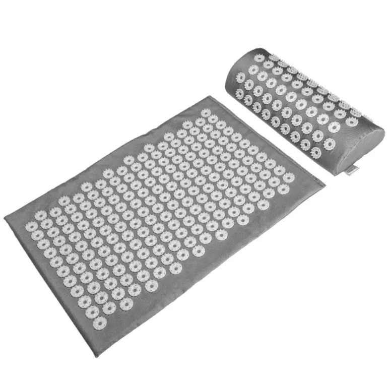 Массажный коврик игольчатый аппликатор серый Кузнецова 55×40 см + валик 36х15 см 1