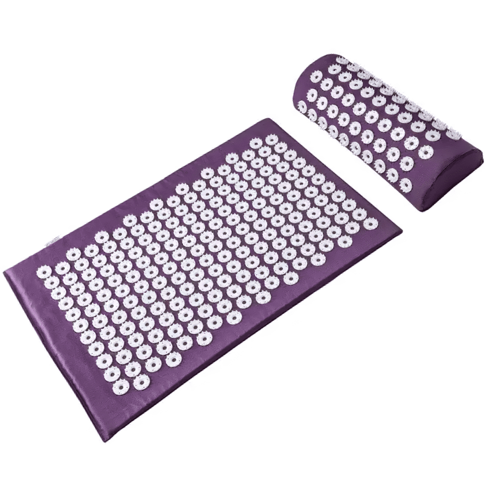 Массажный коврик игольчатый аппликатор фиолетовый Кузнецова 55×40 см + валик 36х15 см 1